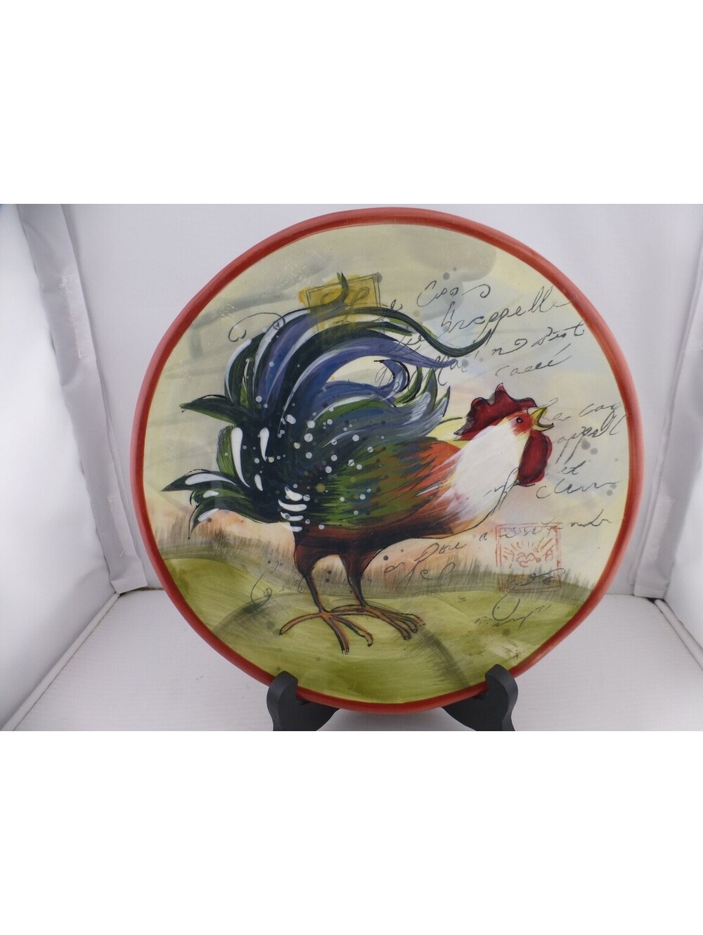 Certified International Susan Winget Rooster Decorative Plate Farmhouse Decor H4